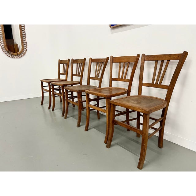 Vintage Bistro Chairs, 1960s, Set of 5 For Sale - Image 9 of 15