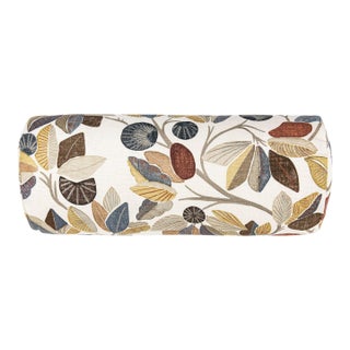 The House Of Scalamandré Linden Bolster Pillow In Straw For Sale