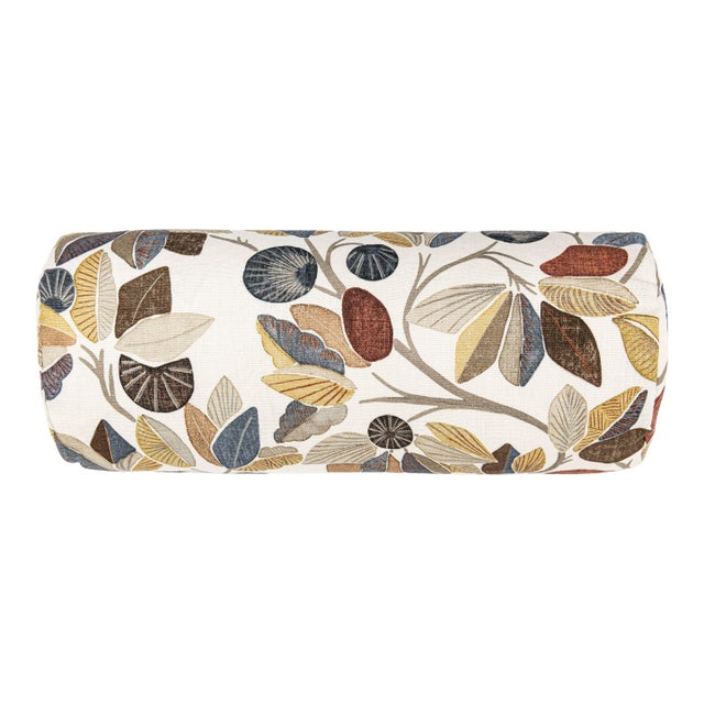 The House Of Scalamandré Linden Bolster Pillow In Straw For Sale