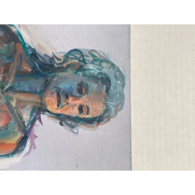 Vintage Abstract Nude Woman Figure Drawing on Board For Sale In Seattle - Image 6 of 6