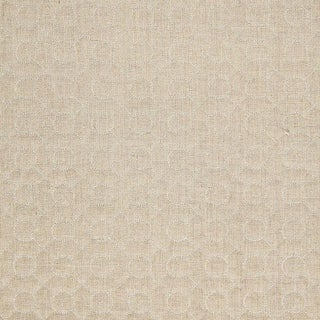Schumacher Arles Embroidery Fabric in Greige For Sale