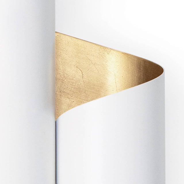 Not Yet Made - Made To Order Regina Andrew Folio Aluminum Sconce, White & Gold For Sale - Image 5 of 7