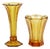 Art Deco Luxval Series Américain Vases in Amber Glass from Val Saint Lambert, 1935, Set of 2 For Sale