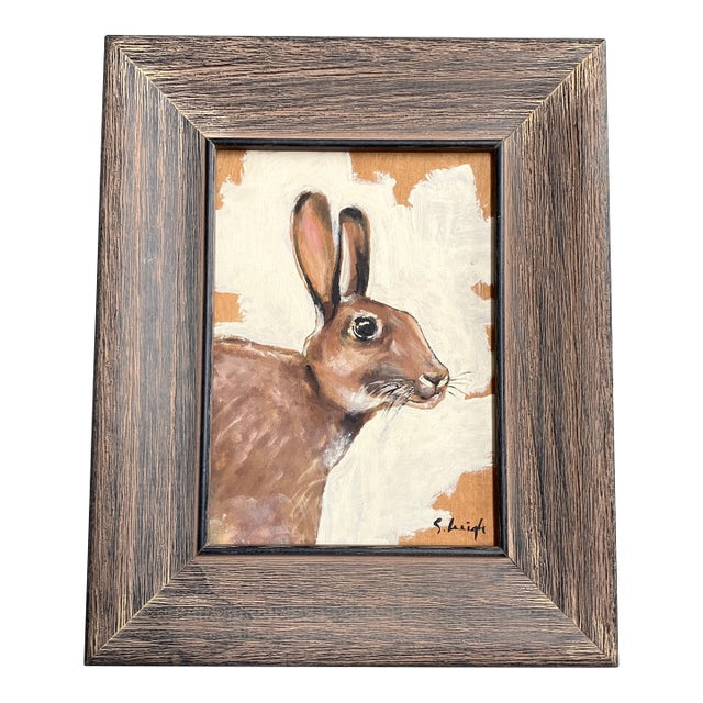 Contemporary Original Stephen Heigh “Wild Rabbit Study 5” Painting Framed For Sale