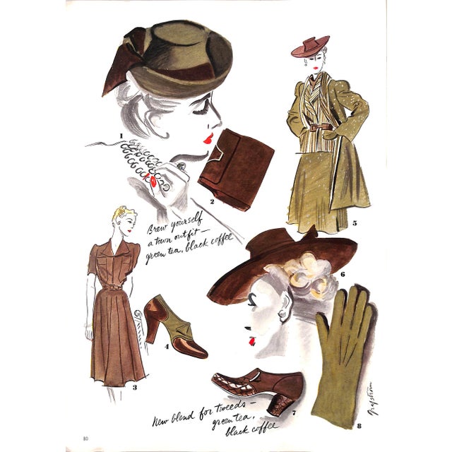 Traditional Vogue-Paris Openings-American Fashions September 1939 For Sale - Image 3 of 12