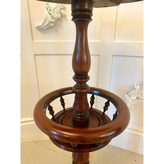 Antique Victorian Mahogany Circular Lamp Table For Sale - Image 4 of 13