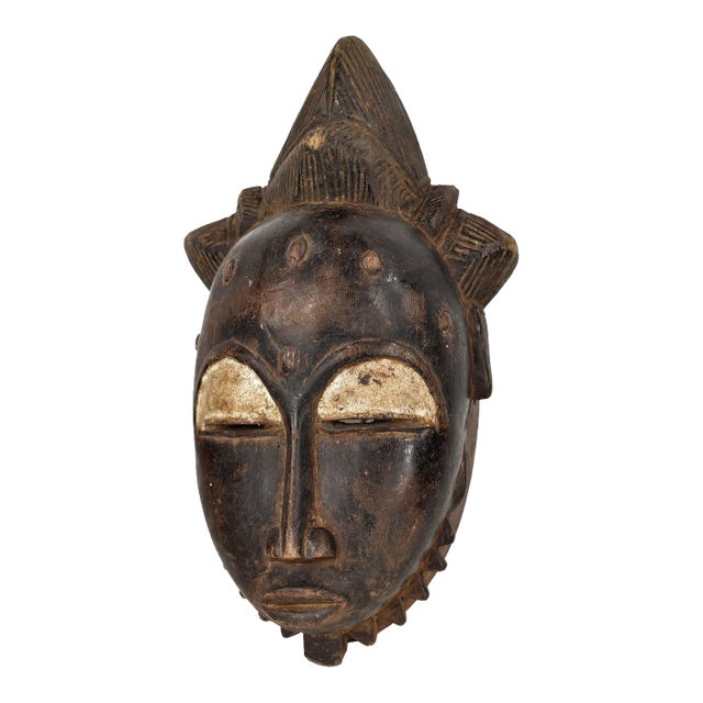 Early 20th Century Yaure Baule Portrait Mask Côte d'Ivoire For Sale