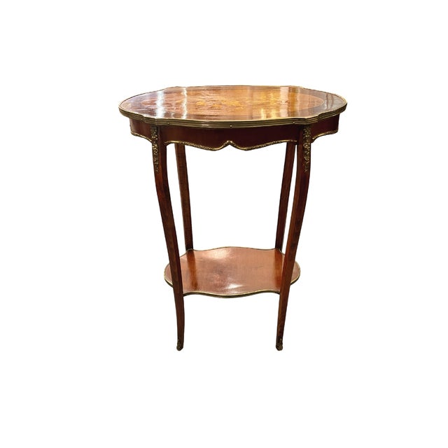 1920s French Side Table with Marquetry, 1920s For Sale - Image 5 of 12