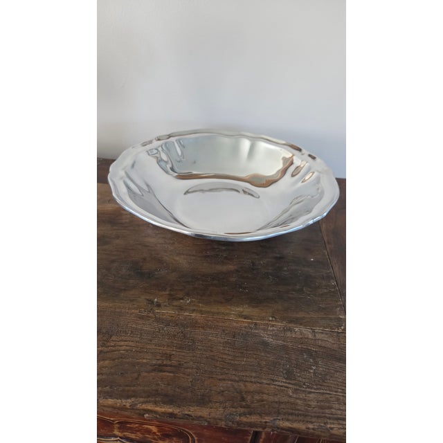 Early 2000s Five Elm Mirror-Polished Cast Aluminum Centerpiece Bowl For Sale - Image 9 of 16