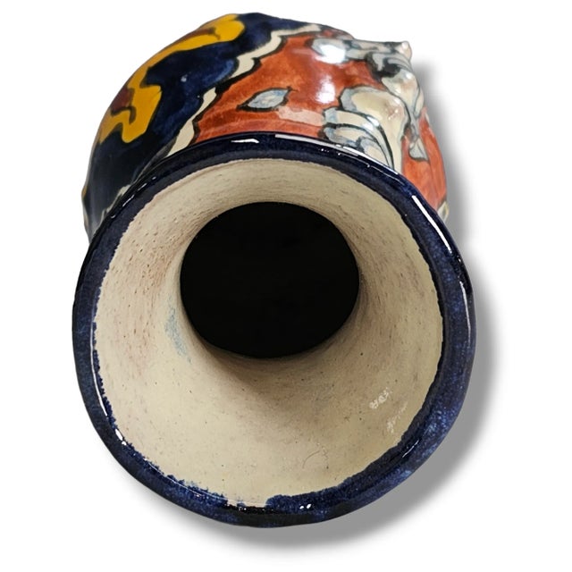 Mexican Ceramic Sun Vase Home Décor Vase For Sale - Image 11 of 13