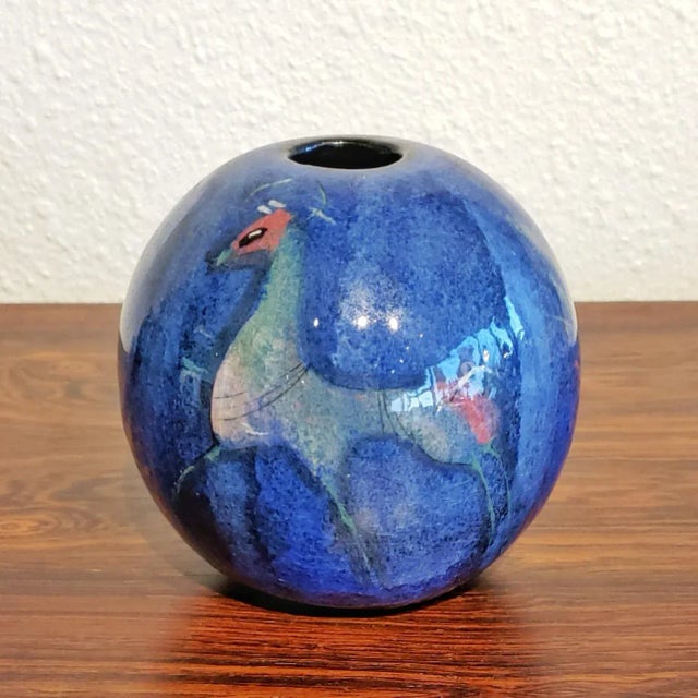 Mid-Century Modern Polia Pillin Ball Vase For Sale - Image 3 of 9