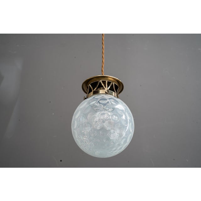 Pendants with Loetz Glass Shade attributed to Koloman Moser for Bakalowits & Söhne, 1908 For Sale - Image 10 of 18