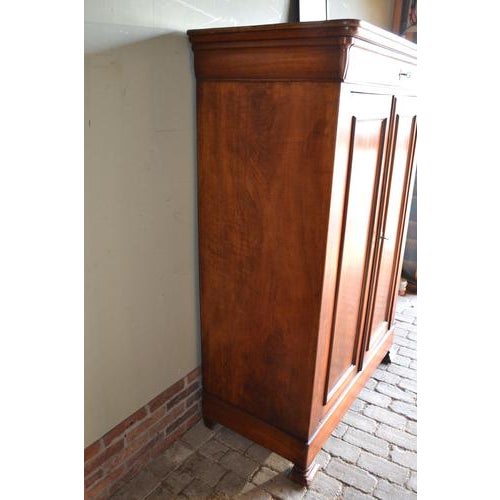 Brown Antique Louis Philippe Cherrywood Girls Wardrobe For Sale - Image 8 of 11