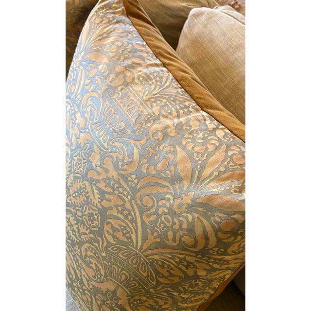 2010s Pair of 22” Fortuny & Velvet Throw Pillows For Sale - Image 5 of 9