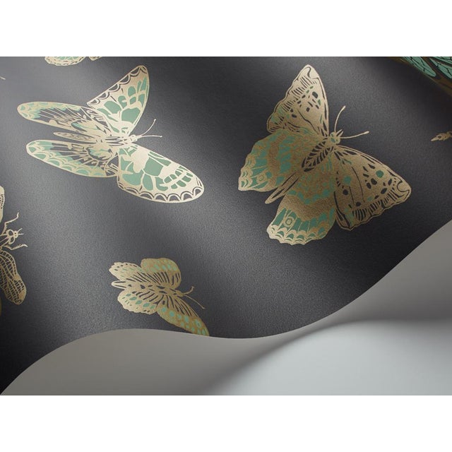 Cole & Son Butterflies & Dragons Classic Style Wallpaper Sample Chairish