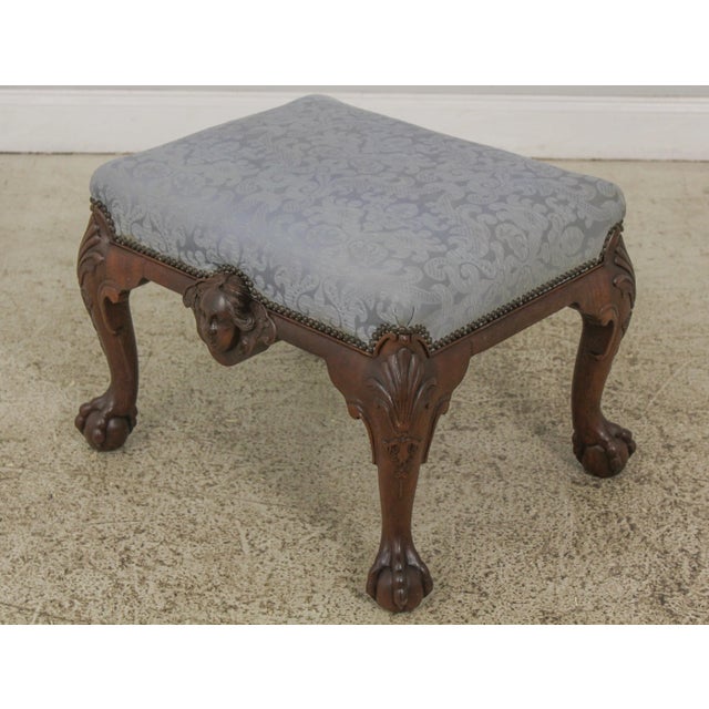 Age: Approx: 25 Years Old Details: Solid Mahogany Ball & Claw Feet Reddish Mahogany Finish Nice Carved Details High...