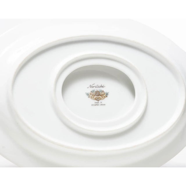 Vintage 1947 Noritake Rose Gravy Boat With Attached Plate - 2 Pieces For Sale In Seattle - Image 6 of 7