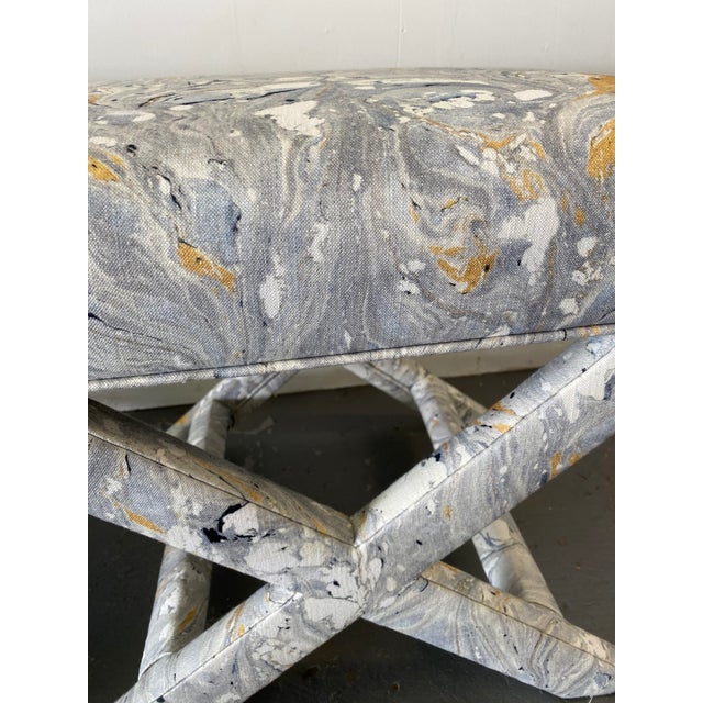 1980s X Frame Ottoman Stools a Pair Chairish