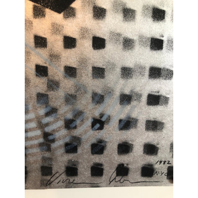 Contemporary Vivien Abrams Collens, Romance of Electricity, Mixed Media Metallic Painting Woman Artist, 1982 For Sale - Image 3 of 9