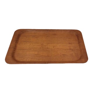 Vintage Mid Century Modern Teak Serving Tray For Sale