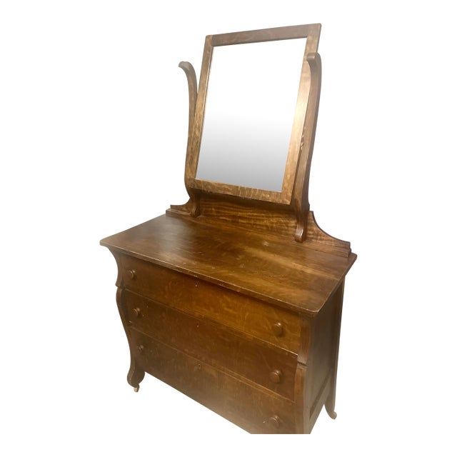 1940s Vintage Mahogany Dresser For Sale