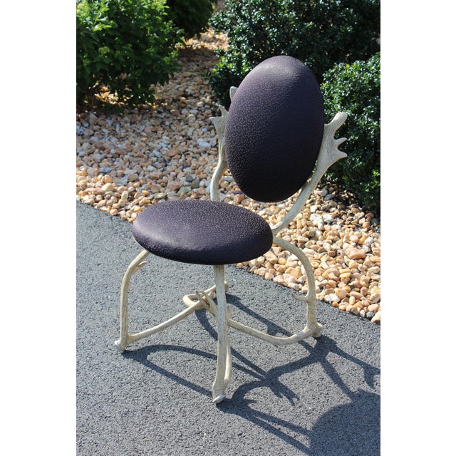 Mid-Century Modern Attributed to Arthur Court Antler Side Chair 1970s For Sale - Image 3 of 18