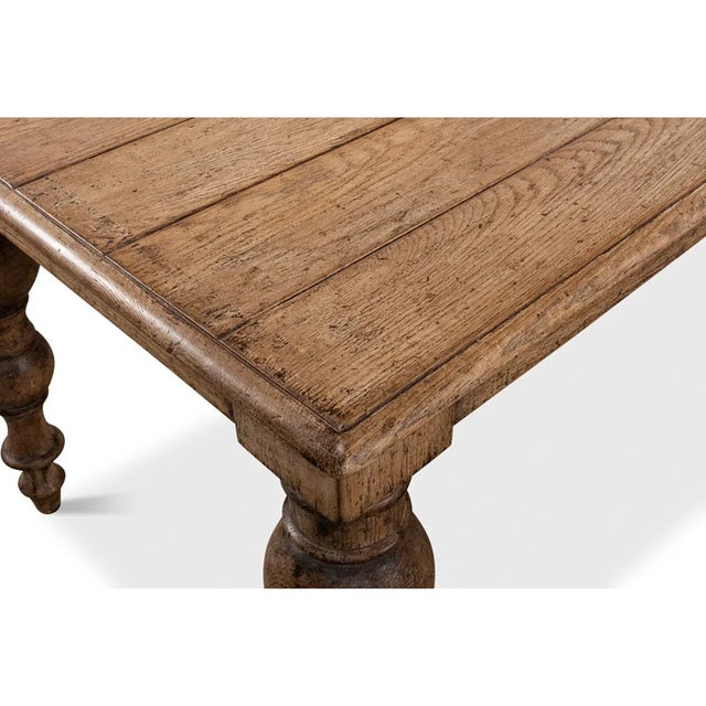 Country Oak Dining Table For Sale In Raleigh - Image 6 of 10