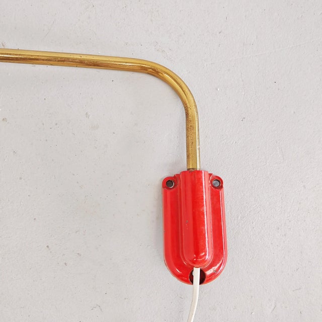 Wall Lamp in Brass, 1960s For Sale - Image 9 of 12