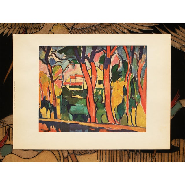 Modern 1940s After Maurice De Vlaminck, "The Red Trees", Period Swiss Offset Lithograph For Sale - Image 3 of 8