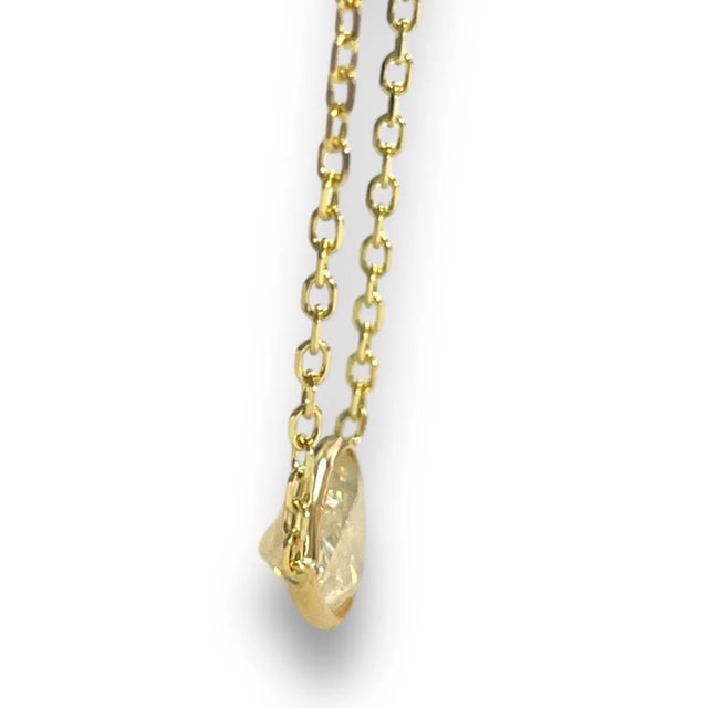 Early 21st Century 14k Yellow Gold 1.72ct Natural Diamond Bezeled Necklace For Sale - Image 5 of 6