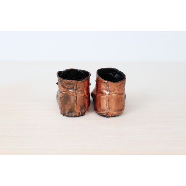 Mid-Century Copper Bronzed Baby Shoes, Vintage Nursery Decor For Sale - Image 11 of 18