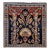 Vintage Persian Kashan Pictorial Rug, Hand-Knotted Wool, Floral Vase Pattern, Navy & Red, 2x2 For Sale
