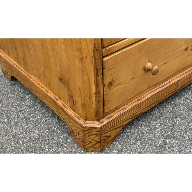 Wood Pine Empire-Style Chest of Four Drawers For Sale - Image 7 of 15