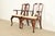 Queen Anne Henkel Harris Queen Anne Solid Mahogany Armchairs, Pair For Sale - Image 3 of 16