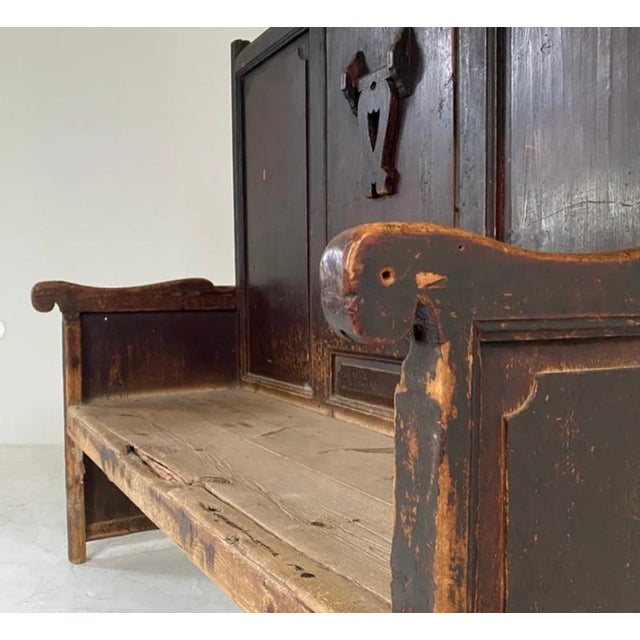 17th Century Antique Spanish Tavern Bench For Sale - Image 4 of 7