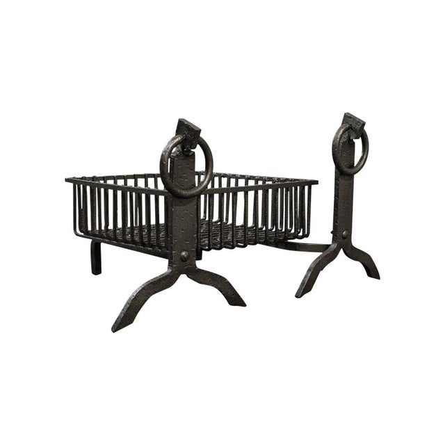 Victorian Antique Cast Iron Fire Basket For Sale - Image 13 of 13