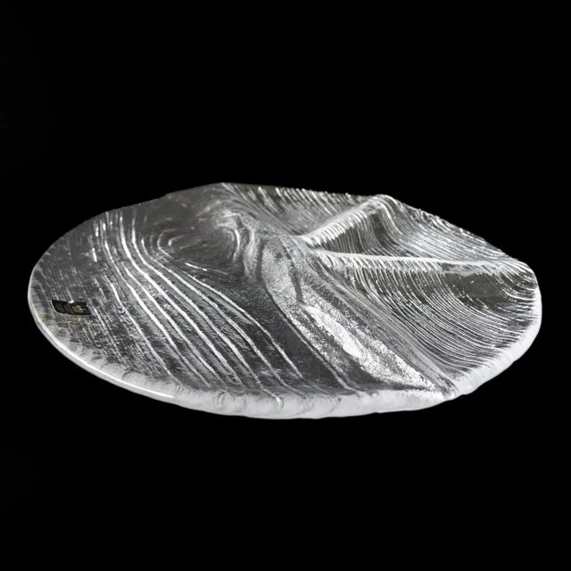 Vintage Crystal Serving Plate with four compartments from ROYAL KRONA Sweden mid-century