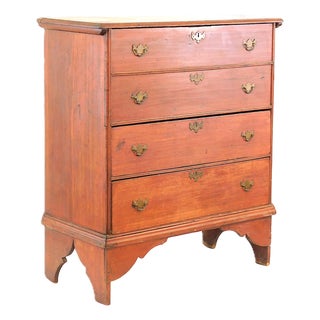 Mid 18th Century Queen Anne New England Tall Blanket Chest For Sale