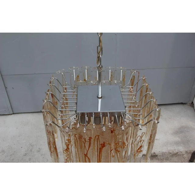 Orange Murano Glass Chandelier from La Murrina, 1970s For Sale - Image 8 of 12