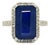 Sapphire Diamond Ring Size 6.25 14k Gold 6.84 TCW Certified For Sale