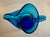 Glass Vintage Morgantown Glass #9844 Swirl Blue Brutalist Art Glass Pitcher - 11” For Sale - Image 7 of 12