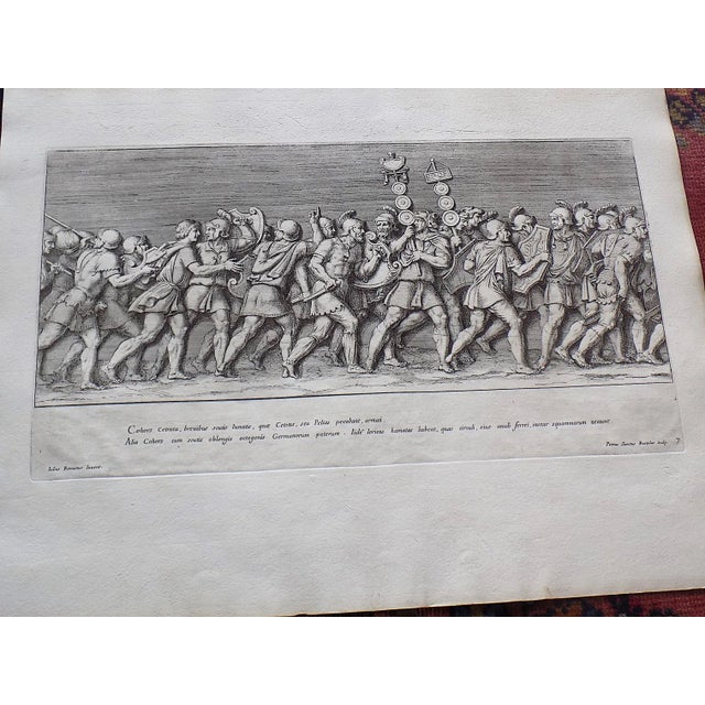 Authentic Antique 17th C. Large Folio Size Roman Triumphal Bas Relief Copperplate Engravings - Set of 9 For Sale - Image 9 of 14