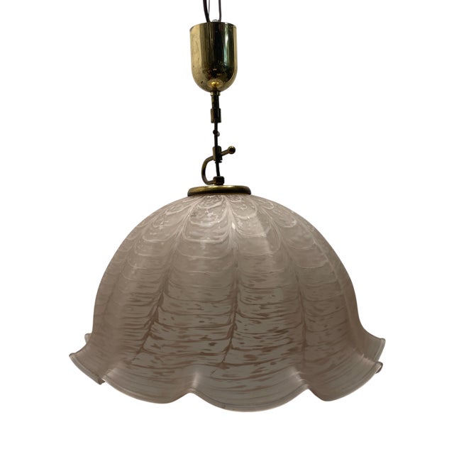 Large Pink Murano Glass Light Pendant, 1970s For Sale