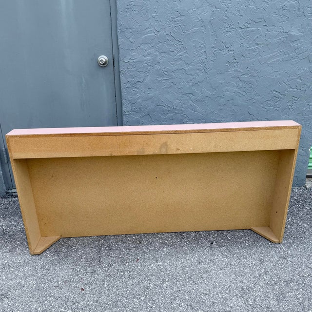 Postmodern Postmodern Pink Gloss Laminate Waterfall Queen Size Headboard For Sale - Image 3 of 7
