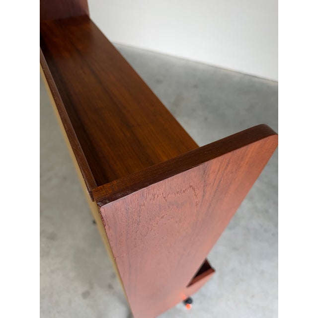 Mid Century Danish Teak Secretary Desk Bookcase For Sale - Image 11 of 11