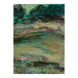 1980s Abstract Acrylic Landscape by Harry Hilson For Sale