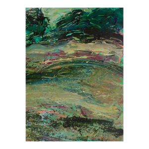 1980s Abstract Acrylic Landscape by Harry Hilson