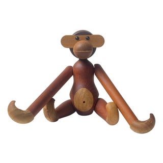 Vintage Monkey in Teak by Kay Bojesen, 1970s For Sale