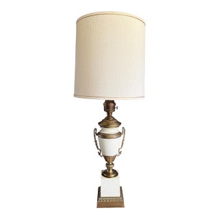Vintage Frederick Cooper Neoclassical Brass and Ivory Urn Table Lamp For Sale
