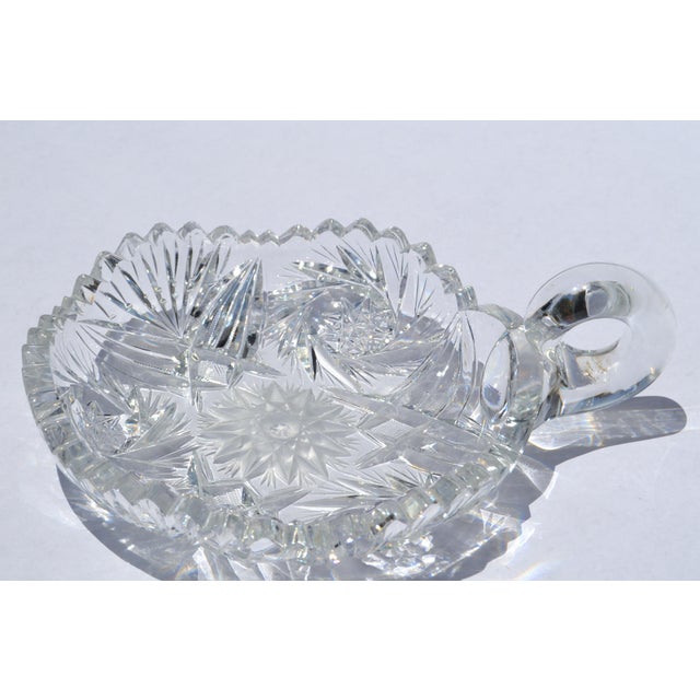 Early 20th Century American Brilliant Period Cut Glass Bowl Handle Sawtooth 50% Lead For Sale In Miami - Image 6 of 16